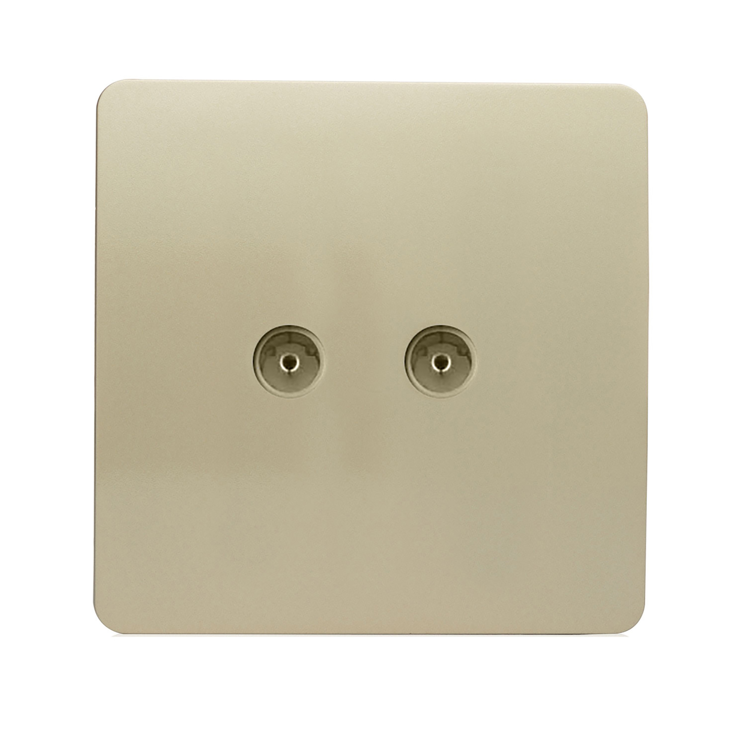 ART-2TVSGO  Twin TV Co-Axial Outlet Champagne Gold